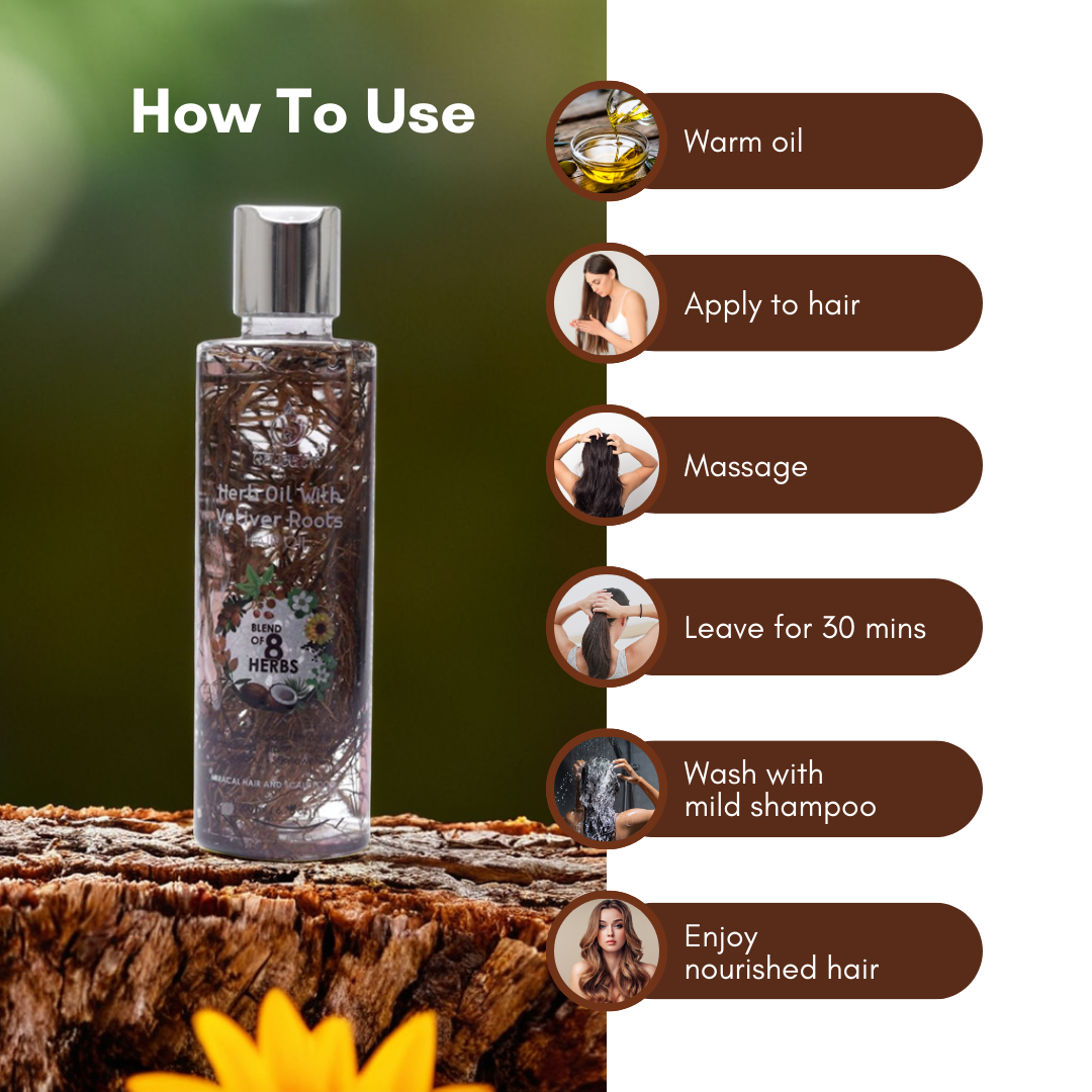 Herb Oil With Vetiver Roots Hair Oil
